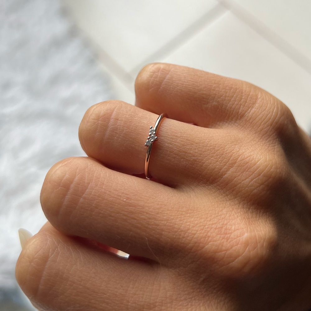 Triple Stone Minimalist Ring